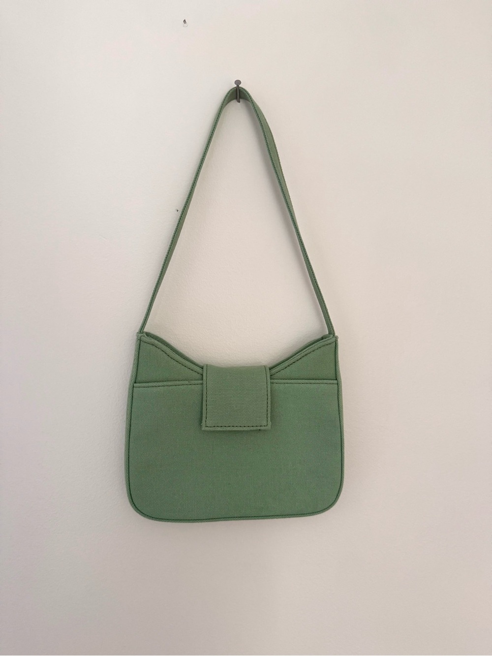 John Galt Green Canvas Purse - Minimal Canvas Tote